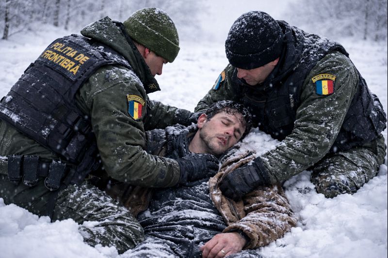 Un bărbat din Ucraina  salvat din hipotermie de polițiștii de frontiera din Darabani