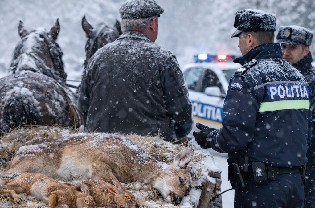 Braconaj în plină iarnă la Rădăuți-Prut: căprioară și iepuri uciși cu lațuri, bărbat de 67 de ani aruncat după gratii