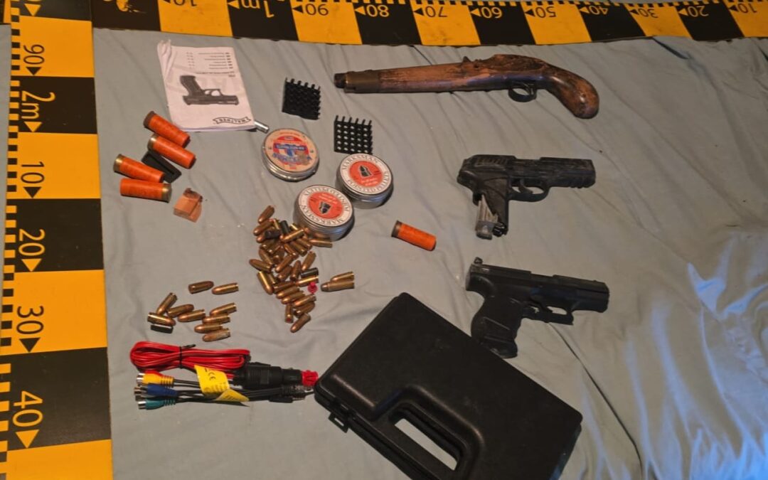 Un bărbat din comuna Viișoara, reținut după ce a amenințat cu pistolul și deținea ilegal arme și muniție