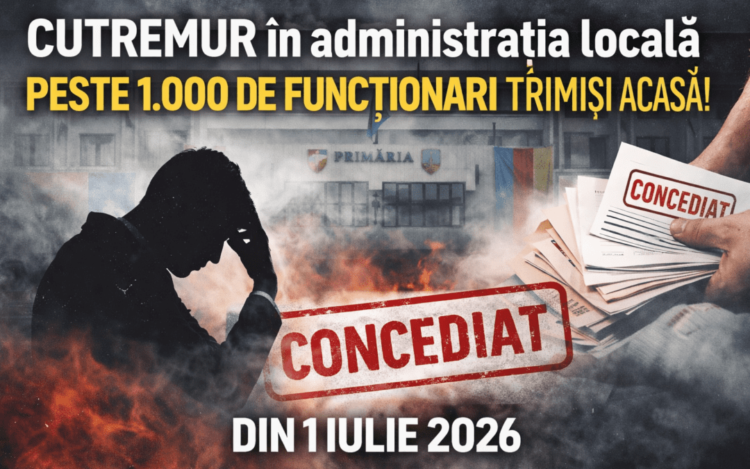 Cutremur în administrația locală din județul Botoșani: peste 1.000 de funcționari trimiși acasă