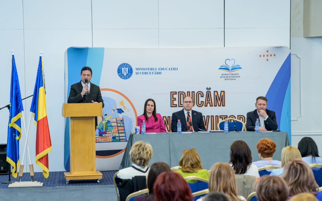 Ministrul Educației și Cercetării, Mihai Dimian, într-o întâlnire de lucru cu inspectorii școlari și directorii din Botoșani