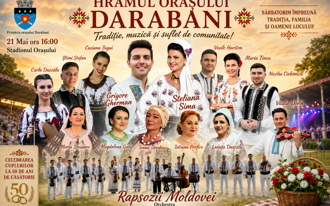 Comunitatea din Darabani se pregătește de sărbătoare: muzică populară, tradiții și respect pentru cuplurile longevive