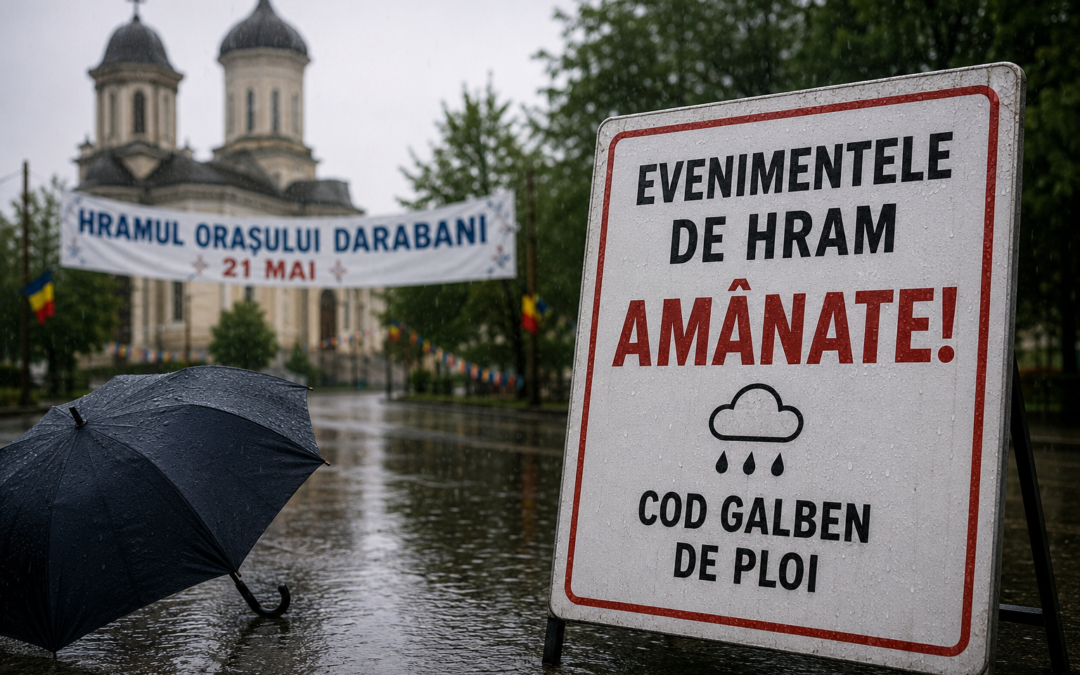 Spectacolul programat pe 21 mai la Darabani, amânat din cauza avertizărilor meteo