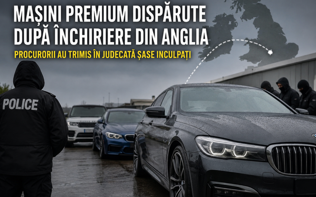 Mașini premium dispărute după închiriere din Anglia. Procurorii au trimis în judecată șase inculpați pintre ei si un hudeștean
