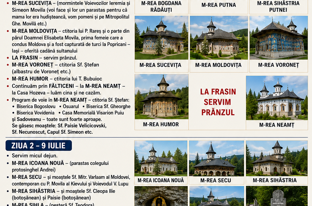 PELERINAJ DUHOVNICESC – 8-9 IULIE