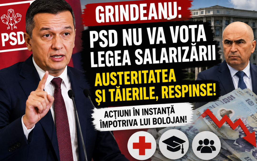 Grindeanu: PSD nu va vota legea salarizării propusă de Guvern și amenință cu acțiuni în instanță împotriva lui Bolojan