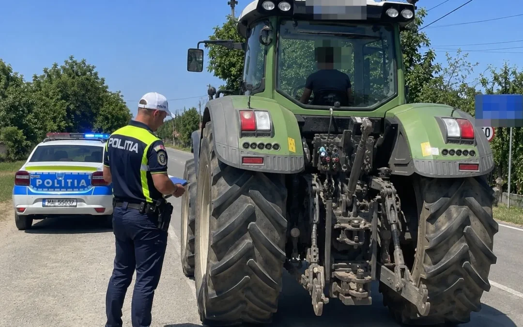 Tânăr din Darabani prins la volanul unui tractor fără drept de a conduce. O lecție despre responsabilitate și respectarea legii