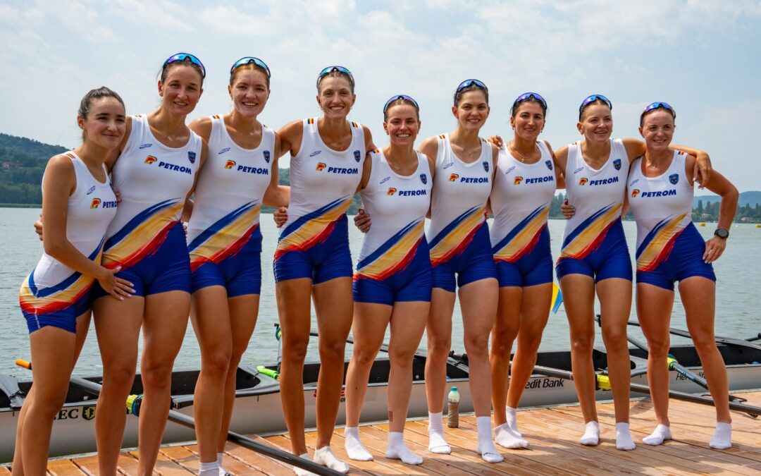 FOTO | Opt botoșăneni au urcat România pe primul loc în Europa. Vâslele lor au scris istorie la Varese