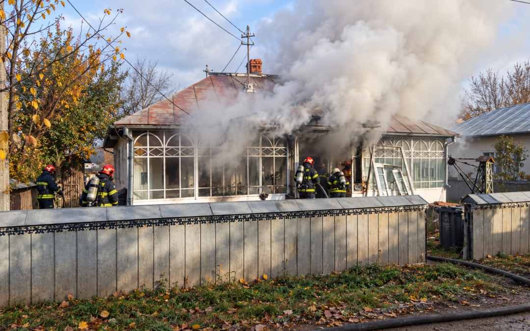 Incendiu la Darabani, în pragul sezonului rece! Două butelii scoase din casa cuprinsă de flăcări. Pompierii trag un semnal de alarmă